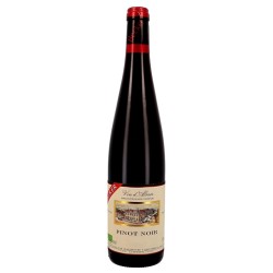 Photographie d'une bouteille de vin rouge Becker Pinot Noir 2021 Alsace Rge Bio 75cl Crd