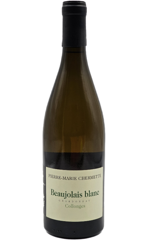 Photographie d'une bouteille de vin blanc Chermette Beaujolais Collonges 2023 Blc 75cl Crd