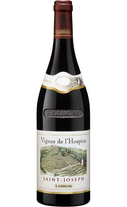 Photographie d'une bouteille de vin rouge Guigal Vignes De L Hospice 2020 St-Joseph Rge 75cl Crd