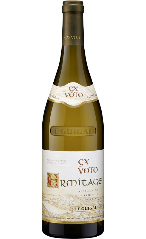 Photographie d'une bouteille de vin blanc Guigal Ex-Voto 2019 Hermitage Blc 75cl Crd