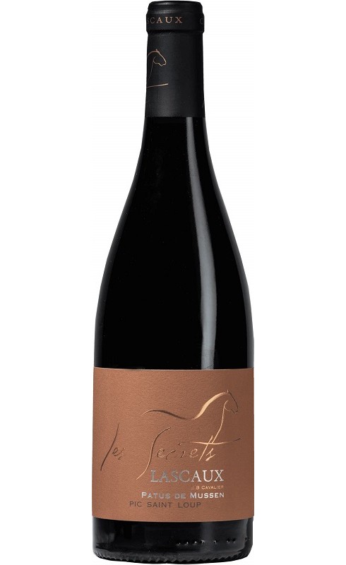 Photographie d'une bouteille de vin rouge Lascaux Secrets De Lascaux 2015 Pic-St-Loup Rge 75 Cl Crd