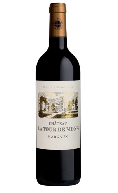Photographie d'une bouteille de vin rouge Cht Tour De Mons Cb6 2019 Margaux Rge 75 Cl Crd