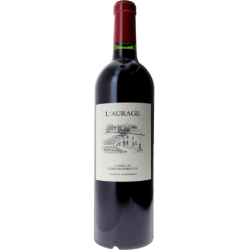 Photographie d'une bouteille de vin rouge Domaine De L Aurage 2020 Castillon-Cdbdx Rge 75cl Crd