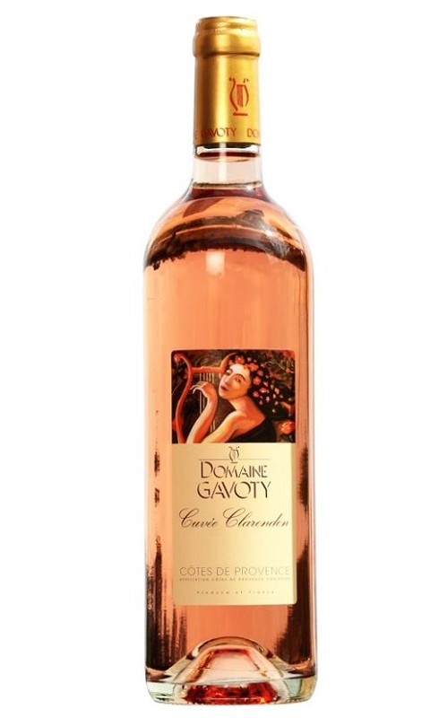 Photographie d'une bouteille de vin rosé Gavoty Clarendon 2023 Provence Rose 75cl Crd