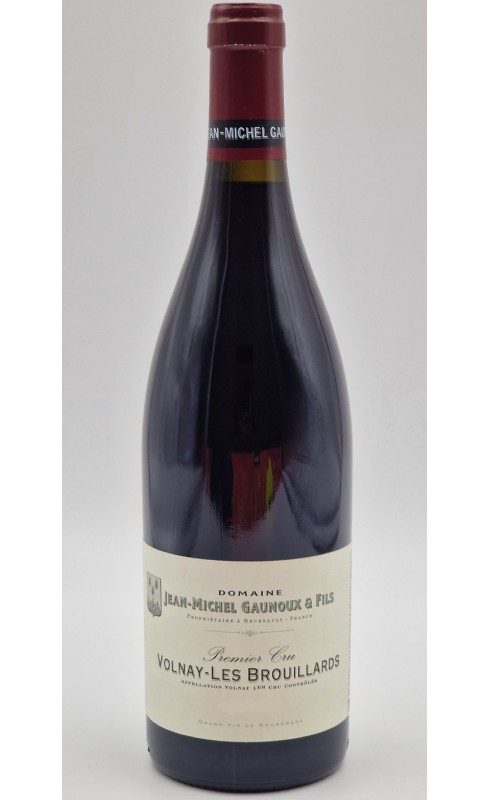 Photographie d'une bouteille de vin rouge Gaunoux Les Brouillards 1er Cru 2020 Volnay Rge 75cl Crd