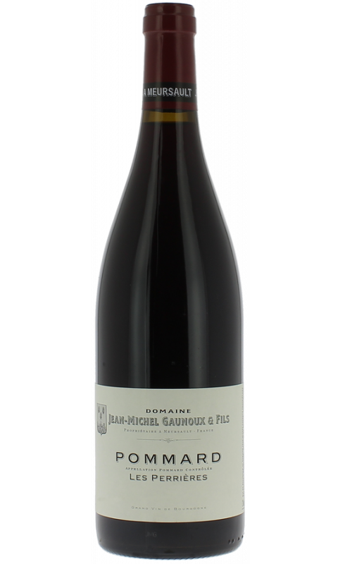 Photographie d'une bouteille de vin rouge Gaunoux Les Perrieres 2020 Pommard Rge 75cl Crd