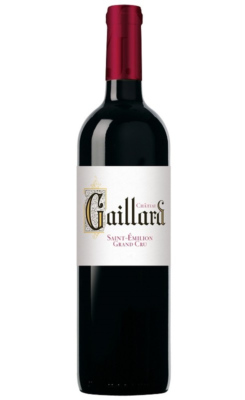 Photographie d'une bouteille de vin rouge Cht Gaillard 2018 St-Emilion Gc Rge 75cl Crd