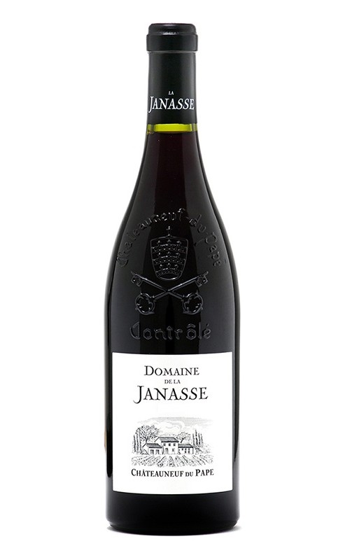 Photographie d'une bouteille de vin rouge Janasse Tradition 2020 Chtneuf Rge 37 5 Cl Crd