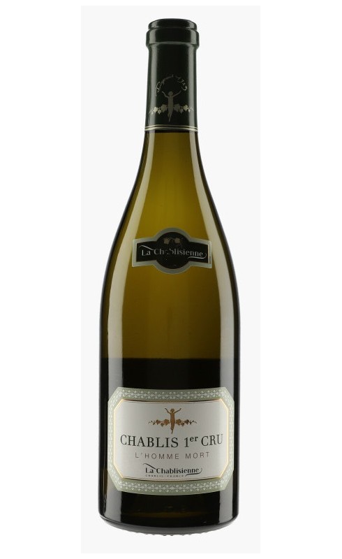 Photographie d'une bouteille de vin blanc Chablisienne L Homme Mort 2019 Chablis Blc 75 Cl Crd