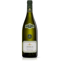 Photographie d'une bouteille de vin blanc Chablisienne Dame Nature 2019 Chablis Blc Bio 75cl Crd