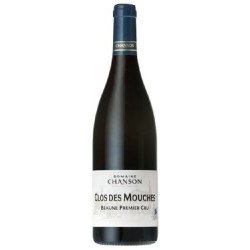 Photographie d'une bouteille de vin rouge Chanson Clos Des Mouches 2021 1er Cru Beaune Rge 75cl Crd