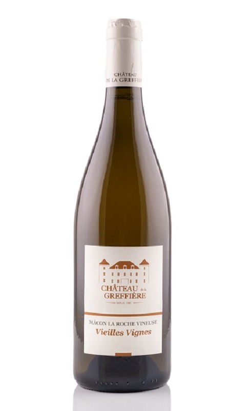 Photographie d'une bouteille de vin blanc Cht Greffiere Vieilles Vignes 2020 Macon Blc 75cl Crd