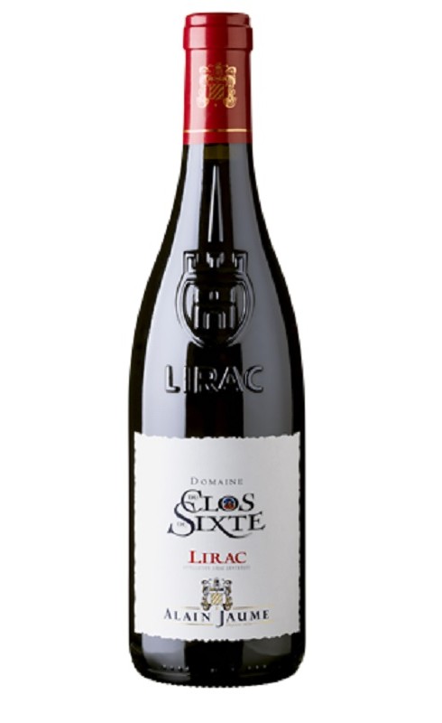 Photographie d'une bouteille de vin rouge Jaume Clos De Sixte 2020 Lirac Rge Bio 75cl Crd