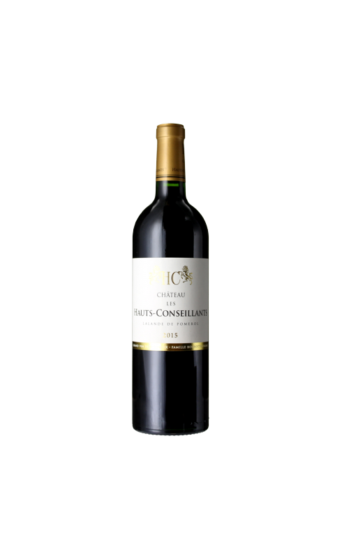 Photographie d'une bouteille de vin rouge Cht Les Hauts Conseillants 2018 Lalande Rge 75cl Crd