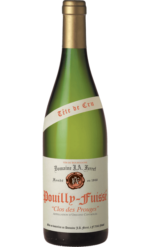 Photographie d'une bouteille de vin blanc Ferret Clos Des Prouges 2021 Pouilly-Fuisse Blc 75cl Crd