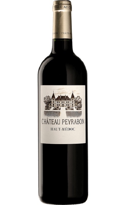 Photographie d'une bouteille de vin rouge Cht Peyrabon 2021 Ht-Medoc Rge 75cl Crd
