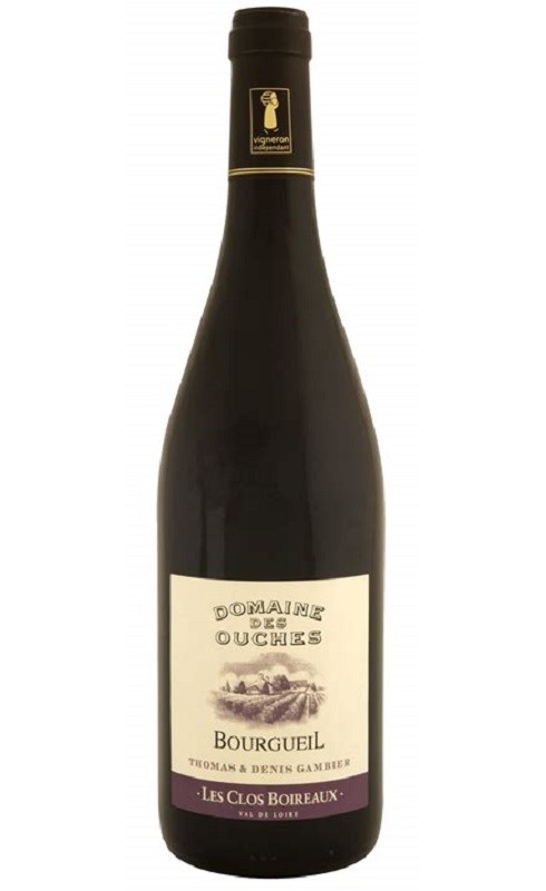 Photographie d'une bouteille de vin rouge Gambier  Ouches Clos Boireaux 2020 Bourgueil Rge 75cl Crd
