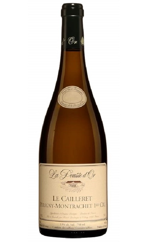 Photographie d'une bouteille de vin blanc Pousse D Or Le Cailleret 2020 Puligny Blc 75 Cl Crd