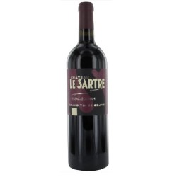 Photographie d'une bouteille de vin rouge Cht Le Sartre 2016 Pessac-Leognan Rge 75cl Crd