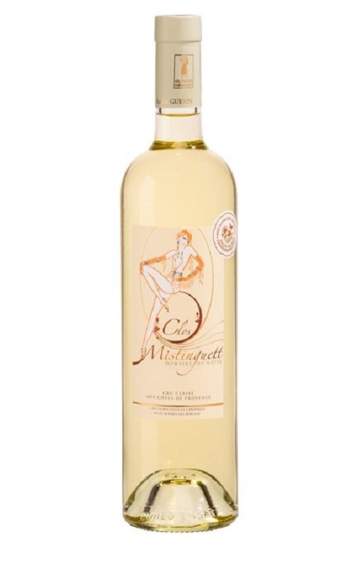 Photographie d'une bouteille de vin blanc Le Noyer Mistinguett Elegance Clc 2022 Cdp Blc 75cl Crd