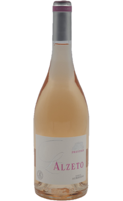 Photographie d'une bouteille de vin rosé Alzeto Prestige 2023 Aop Ajaccio Rose 75cl Crd