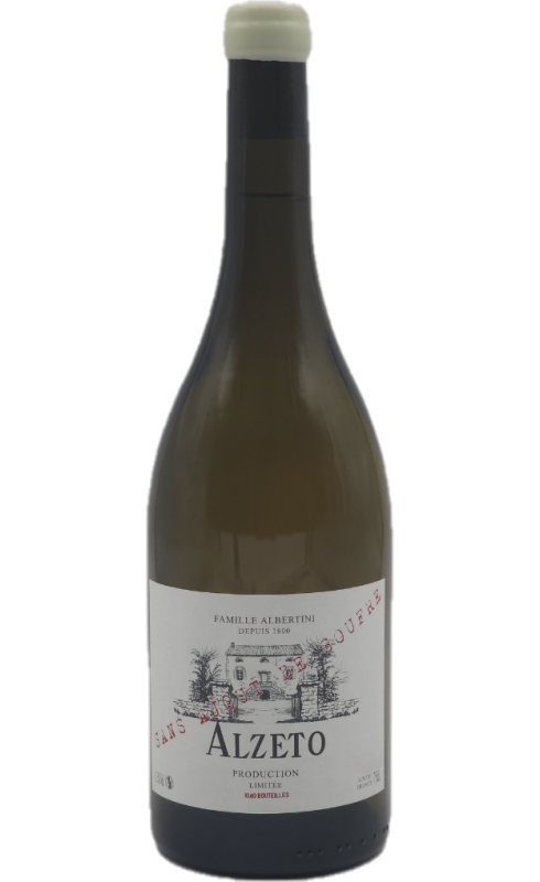 Photographie d'une bouteille de vin blanc Alzeto Sans Ajout De Soufre 2023 Vdf Corse Blc 75cl Crd
