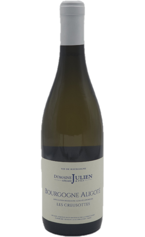 Photographie d'une bouteille de vin blanc Julien Les Creusottes 2022 Bourgogne Aligote Blc 75cl Crd