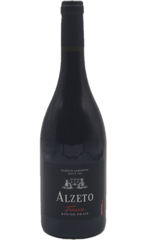 Photographie d'une bouteille de vin rouge Alzeto Frescu 2023 Vdf Corse Rge 75cl Crd