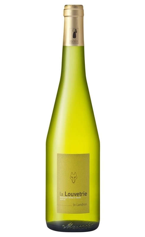 Photographie d'une bouteille de vin blanc Landron La Louvetrie 2022 Muscadet Blc 75cl Crd
