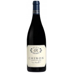 Photographie d'une bouteille de vin rouge Raffault Les Peuilles 2019 Chinon Rge Bio 75cl Crd