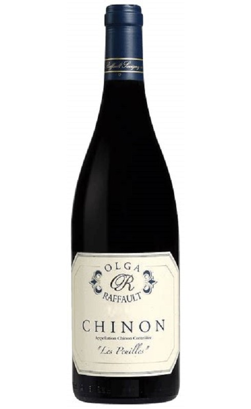 Photographie d'une bouteille de vin rouge Raffault Les Peuilles 2019 Chinon Rge Bio 75cl Crd