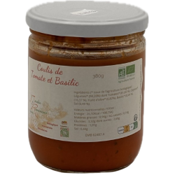 LE JARDIN ROMANESCO COULIS DE TOMATE ET BASILIC BIO 380G