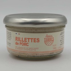 FIERS DE NOS TERRES RILLETTE PORC JAMBON BAYONNE PIMENT 140G