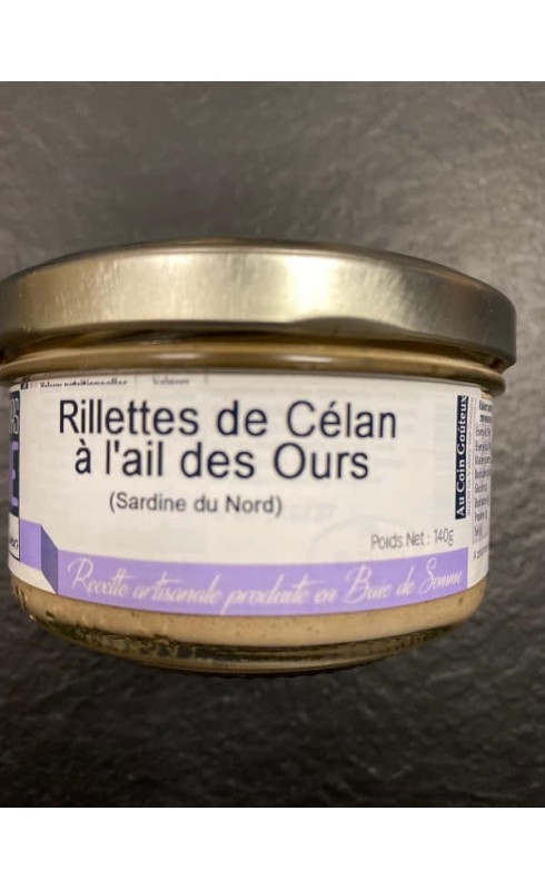 AU COIN GOUTEUX - RILLETTES DE CELAN AIL DES OURS 140G AU COIN GOUTEUX - RILLETTES DE CELAN AIL DES OURS 140G