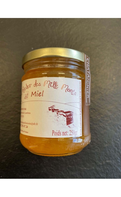 LE RUCHER DES MILLE MONTS MIEL DE CHATAIGNIER 250G LE RUCHER DES MILLE MONTS MIEL DE CHATAIGNIER 250G