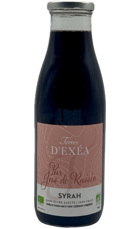 TERRES D'EXEA PUR JUS DE RAISINS ROUGE SYRAH TERRES D'EXEA PUR JUS DE RAISINS ROUGE SYRAH