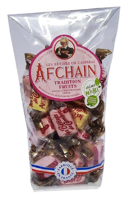 MAISON CHUQUES "BETISES DE CAMBRAI" TRADITION FRUITS 150G MAISON CHUQUES "BETISES DE CAMBRAI" TRADITION FRUITS 150G