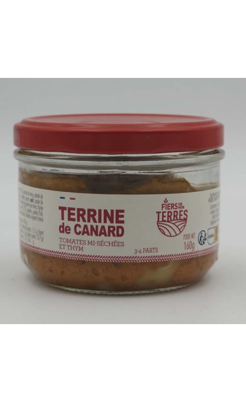FIERS DE NOS TERRES TERRINE DE CANARD TOMATES ET THYM 160G