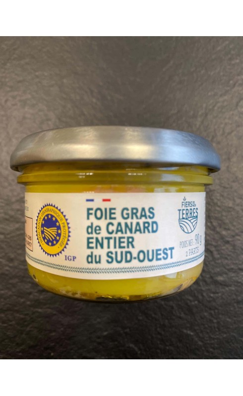 FIERS DE NOS TERRES VERRINE FOIE GRAS DE CANARD ENTIER 90G FIERS DE NOS TERRES VERRINE FOIE GRAS DE CANARD ENTIER 90G