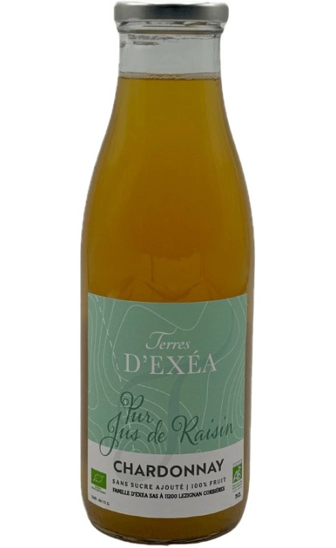 TERRES D'EXEA PUR JUS DE RAISINS BLANC CHARDONNAY TERRES D'EXEA PUR JUS DE RAISINS BLANC CHARDONNAY