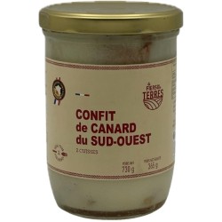 FIERS DE DOS TERRES BOCAL CONFIT CANARD 2 CUISSES 730G