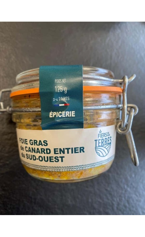 FIERS DE NOS TERRES FOIE GRAS DE CANARD ENTIER 125G FIERS DE NOS TERRES FOIE GRAS DE CANARD ENTIER 125G