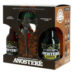 BRASSERIE DU PAYS FLAMAND COFFRET ANOSTEKÉ 4X33 CL + 1 VERRE