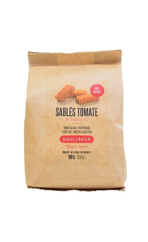 GOULIBEUR "SABLES TOMATE & BASILIC" ETUI 100G GOULIBEUR "SABLES TOMATE & BASILIC" ETUI 100G