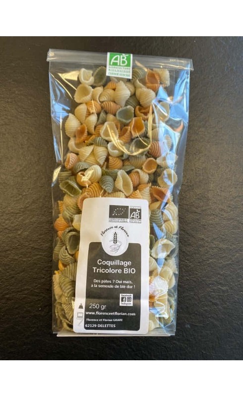 LES SAVEURS DU MOULIN "COQUILLAGE TRICOLORE" BIO 250GR LES SAVEURS DU MOULIN "COQUILLAGE TRICOLORE" BIO 250GR