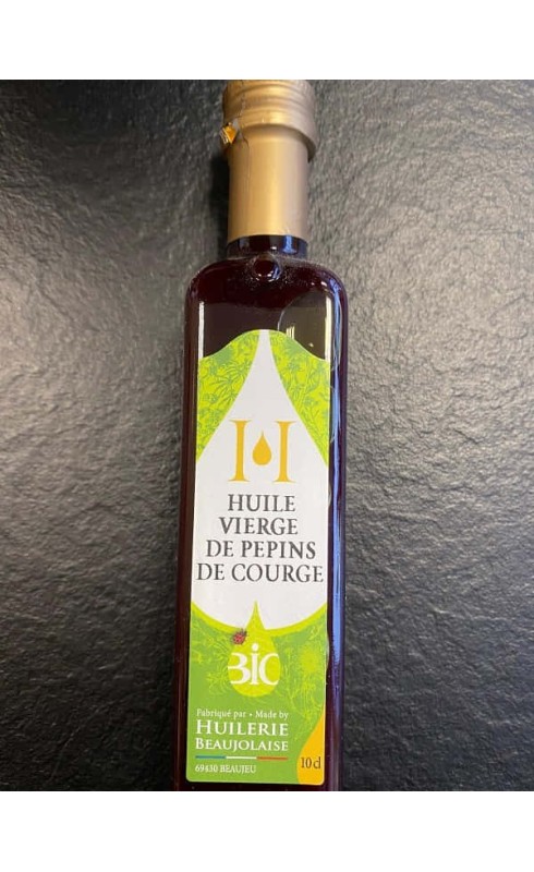L'HUILERIE BEAUJOLAISE - HUILE VIERGE DE PEPINS DE COURGE 10CL L'HUILERIE BEAUJOLAISE - HUILE VIERGE DE PEPINS DE COURGE 10CL