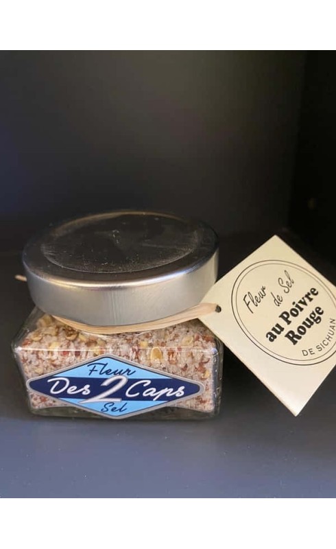 FLEUR DES 2 CAPS FLEUR DE SEL AU POIVRE ROUGE DE SICHUAN 75G FLEUR DES 2 CAPS FLEUR DE SEL AU POIVRE ROUGE DE SICHUAN 75G