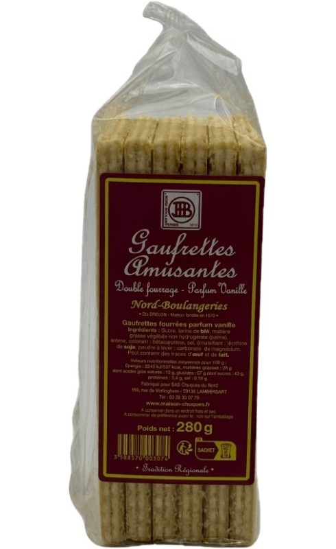 MAISON CHUQUES "GAUFRETTE AMUSANTE VANILLE" 280G MAISON CHUQUES "GAUFRETTE AMUSANTE VANILLE" 280G