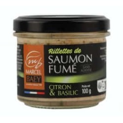 MARCEL BAEY RILLETTES DE SAUMON FUME CITRON & BASILIC 100G