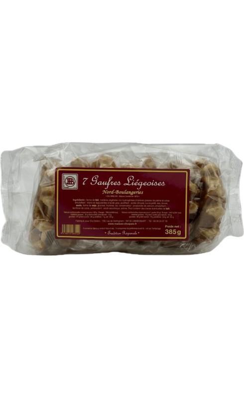 MAISON CHUQUES "7 GAUFRES LIEGEOISES" SACHET 385G MAISON CHUQUES "7 GAUFRES LIEGEOISES" SACHET 385G